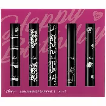 Visee 25th Anniversary Kit II Lipstick Pink Set x 5 pieces 3.5g