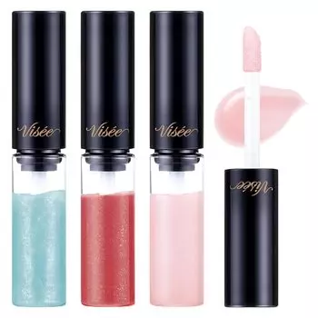 Visee Essence Lip Plumper Mini Set блеск для губ Flushing Plump Volume Up Moisturizing x 3 цвета 2,8 мл