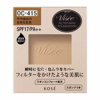 Visee Filter Skin Foundation Slightly Dark Natural Skin Color Refill 10g OC-415