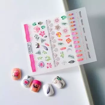 Вишневый бант цветы наклейки для ногтей украшения для ногтей фрукты наклейки для ногтей наклейки для ногтей