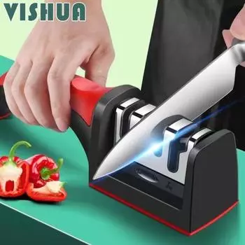 VISHUA бытовой быстродвижущийся нож-шлифовальный кухонный инструмент шлифовальный нож поли-функциональный алмазный шлифовальный инструмент для овощей 04