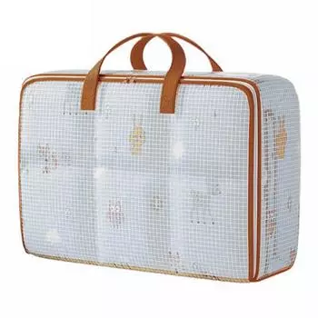 Visible Moving Storage Bags PVC Luggage Travel Bag Clothes Quilt Storage Bag Blankets 45L