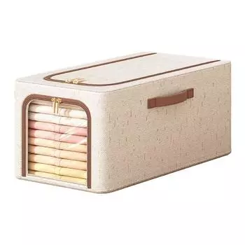 Visible Window Clothes Storage Bins with Durable Handle Clothes Organizer Wardrobe Sorting Storage Bucket Foldable