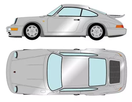 VISION Porsche 911 Carrera 4 Leichtbau 1990 Silver Finished Product 1/43 (964) серебряный