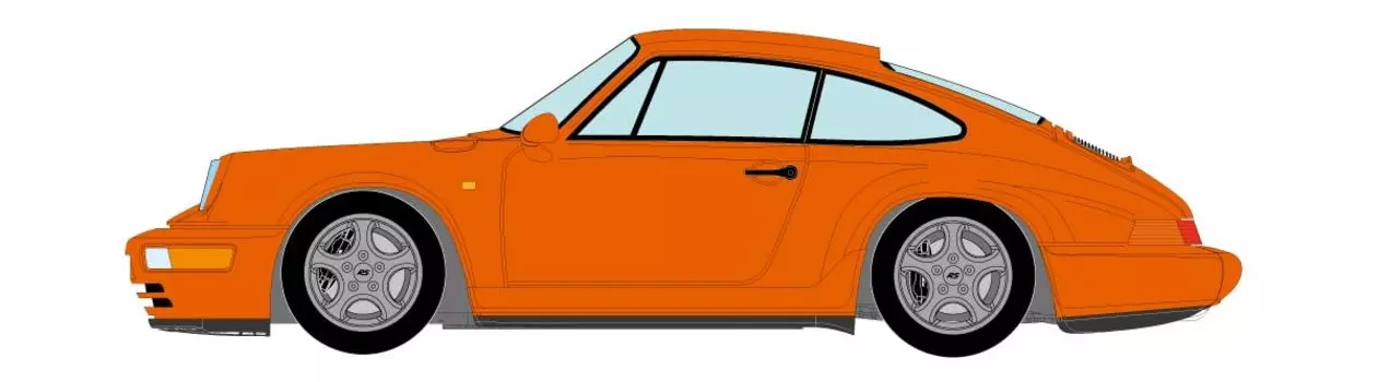 VISION Porsche 911 Carrera RS 1992 Orange Finished Product 1/43 (964)