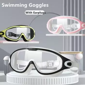 Vision Silicone Flat Light Big Frame Swim Eyewear Diving Eyewear Swimming Glasses Swimming Goggles белый