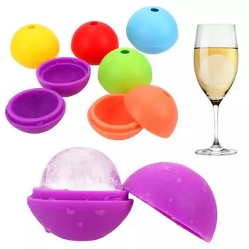 Виски Вино Коктейль Кубик льда Футбол Однокорпусная форма для выпечки Ледяной Шарик Изготовитель Силиконовая форма для льда Кухонные принадлежности для выпечки yellow