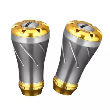 VISPREA Alloy Knob Power Reel Handle Knob Shimano Daiwa Compatible Bait Reel Compatible Fishing Reel Handle Ball Replacement with Thread YU129A