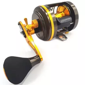 VISPREA Bait Fishing Drum Deep Groove Aluminum Alloy For Mountain and Strong Magnetic Long Throw YU232 Reel, Reel, Reel, Reel, Lightweight, Spool,