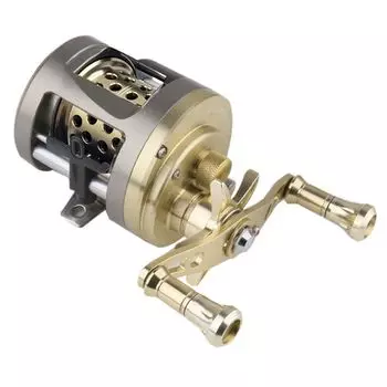 VISPREA Катушка, Катушка для наживки, Рыболовная катушка, Барабанная катушка, Левосторонняя, Правосторонняя, Легкая, Шпуля с мелкой канавкой, Максимальное сопротивление 6 кг, Передаточное отношение 7,0:1