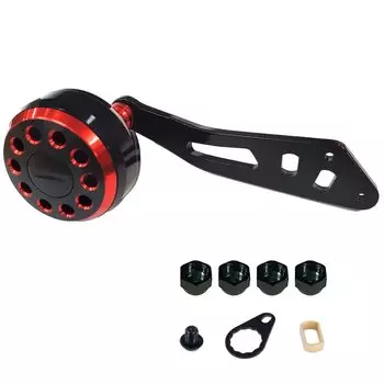VISPREA Reel Parts Bait Reel Drum Reel Handle Aluminum Alloy 109mm Handle Knob Shimano Daiwa Daiwa Abu Garcia Custom Parts Replacement YU74 (Black