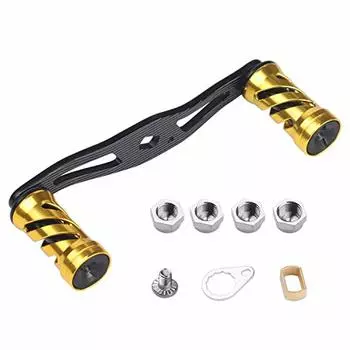 VISPREA Reel Parts Bait Reel Handle 109mm Crank Aluminum Alloy Shimano Shimano Daiwa Daiwa Abu Garcia Custom Parts Replacement YU76 (Gold)