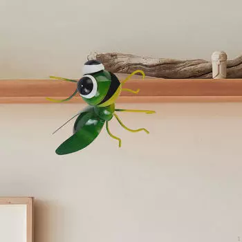 Висячая статуя животного, скульптура, железное яркое украшение для садового цветочного горшка для Grasshopper