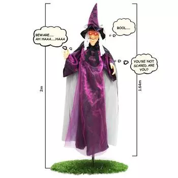 Висячая ведьма-призрак, управляемая голосом, светящаяся кричащая комната, побег из дома с привидениями, страшный реквизит для Хэллоуина