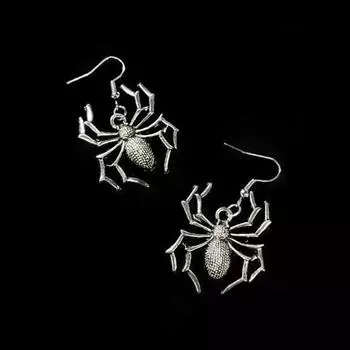 Висячие серьги из металлического сплава с испуганным пауком для женщин и мужчин, большие готические серьги для Хэллоуина, подарок, серьги с пирсингом в стиле панк