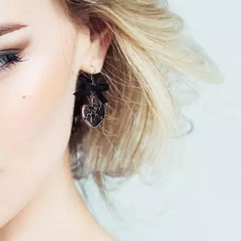 Висячие серьги в стиле панк, простая цепочка с подвеской в форме сердца, эффектные ювелирные изделия, модные маленькие серьги-кольца