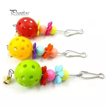 Висячие Украшения Мяч Цветочный Дизайн Укус Игрушка Жевать Качели Птица
