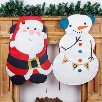 Подвесной кухонный фартук с шейным креплением, привлекательный, уникальный, универсальный, декоративный, рождественский Xmas Santa Claus