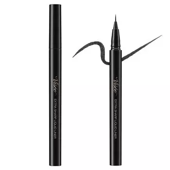 Visse Extra Sharp Liquid Liner BK001 Black Eyeliner Liquid Black Ultra Fine 0.4mL Non-falling 0.01mm