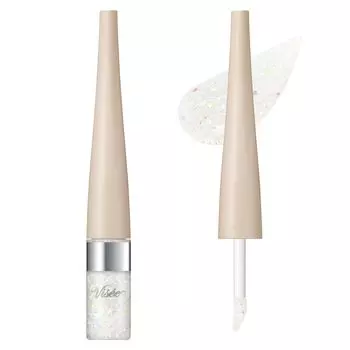 Visse Eye Shadow 3D Glitter Eye Liquid White Gemmy Large Glitter Pearl WT-1 3,3 мл