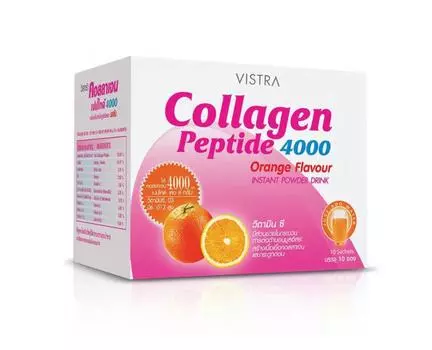 VISTA Коллагеновый пептид 4000 мг. Апельсиновый вкус 10 пакетиков*8 г. 10*8gr