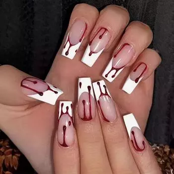 Visual Impact Halloween Fake Nails Festive Atmosphere Detachable Skeleton Patterned Fake Nails Various Styles DIY