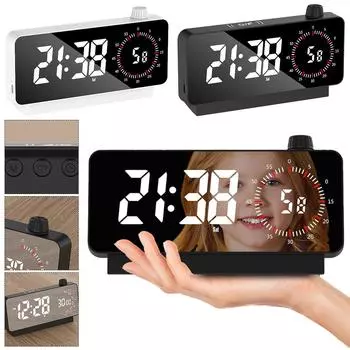 Visual Time Manager Часы 1200 мАч Температура Дата Обратный отсчет Настольные часы Обратный отсчет Двойной дисплей Таймер Настольные часы Time Manager чёрный