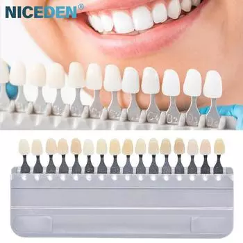NICEDEN Vita Toothguide 3D Master Teeth Whitening Bleach Shade Guide Портативность 16 цветов Стоматологическая клиника Колориметрическая пластина