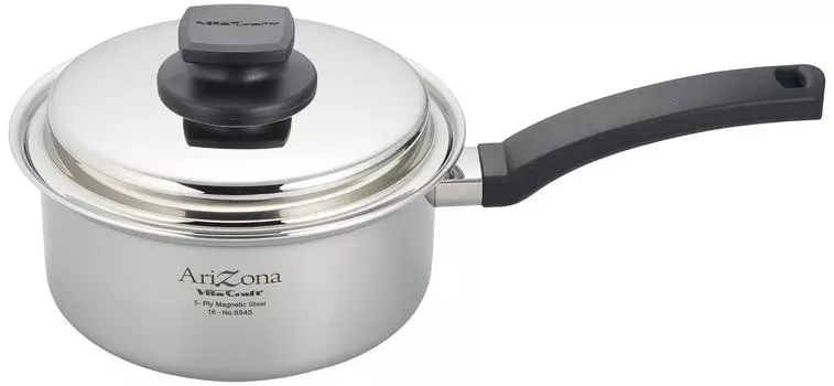 Vitacraft 8545 One-Handed Pot, Arizona, 6.7 inches (17 cm), Recipe Included, Silver