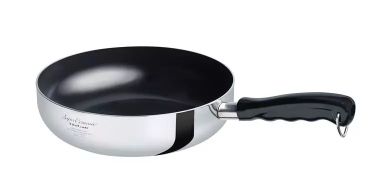 Vitacraft Frying Pan Deep Super Ceramic Compatible with IH 4644 21.5cm серебряный