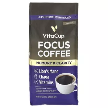 VitaCup Focus Coffee, Молотый кофе, Средне-темная обжарка, 284г (10 унций)