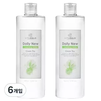 Vitahalo Daily New Jeju Green Tea Cleansing Water, 500ml, 6 packs