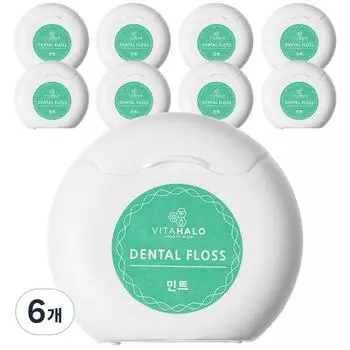 Vitahalo Daily New Wax Floss 50 м со вкусом мяты, 9 шт., 6 шт.