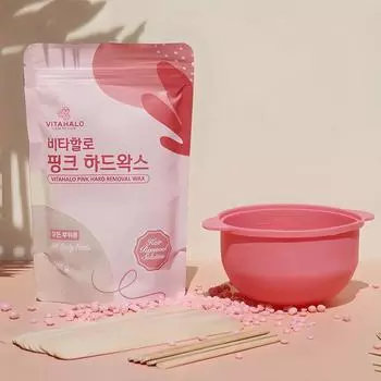 Vitahalo Pink Hard Wax Self Waxing Kit, 200g, 1 piece