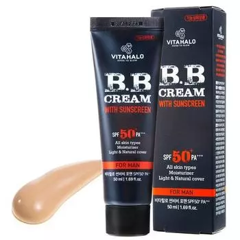 Vitahalo Sun B Before Men 50мл SPF50+PA+++, 1 штука, лучшая мужская косметика Кореи