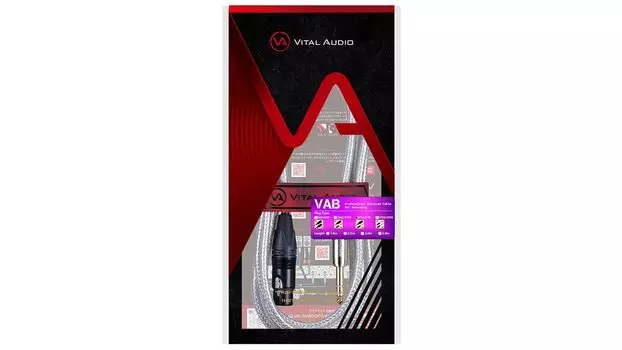 VITAL AUDIO VAB-3.0m 3FX / 3P (VB3F3P) Сбалансированный кабель серии VAB XLR-F (женский) / TRS микрофонный кабель шумоподавление термостойкий