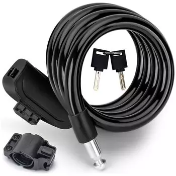 VitalBloom Bicycle High Cut Cross Section Diameter Length Key Road Comes with 2 Black Key, Anti-Theft, Anti-Theft, Resistance, Approx. 13mm, Approx.