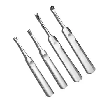 VitalBloom кожаное ремесло Hem drop траншейный инструмент для рытья кожаных инструментов набор из 4 инструментов 4 типа V-образный U-образный набор для резки кожи кромка из нержавеющей стали