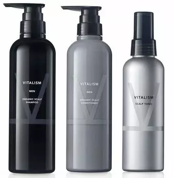 VITALISM Шампунь для ухода за кожей головы 500 мл Кондиционер 500 мл Тоник Набор Уход, рожденный мыслями о уходе за кожей головы Сертифицированный на международном уровне органический Большой