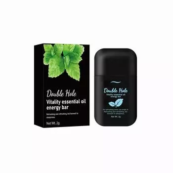 Vitality Mint Energy Bar 2g Освежающий и освежающий освежающий батончик для снятия усталости и сонливости от вождения Vitality Назальный аспиратор с двойным отверстием One Size