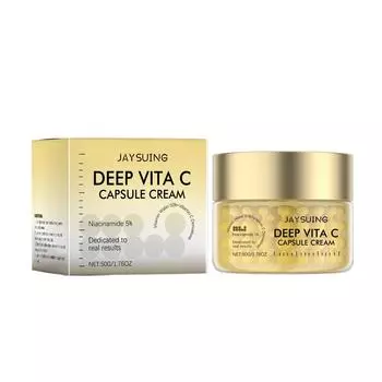 Vitamin C Golden Capsule Cream For Radiant Skin Brightening Treatment Moisturizing