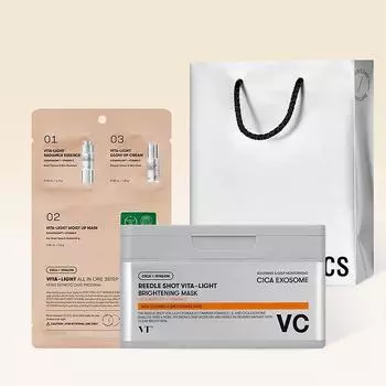 Vitamin Care VT Riddle Shot Vita-Light Осветляющая маска 30 листов (+Универсальная 3-шаговая маска в подарок)