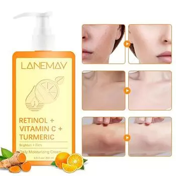 Витамин С Куркума Лосьон для тела Увлажняющий Укрепляющий Осветляющий Увлажняющий Крем для тела 200G