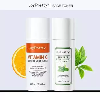 Витамин С / Тоник с чайным деревом Гиалуроновая кислота Увлажняющий уход за сухой и жирной кожей лица Лечение акне Осветляющий уход за кожей Косметика 100M зелёный