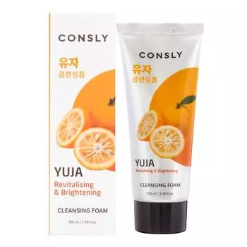 Витаминизирующая кремовая пенка для умывания с экстрактом юдзу CONSLY Yuja Revitalizing Creamy Cleansing Foam 100мл