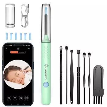 VITCOCO Earpick Camera 1920P Earpick Camera с ультратонким объективом Earscope Пылезащитный чехол IP67 Водонепроницаемый Earpick с контролем температуры света 6 светодиодов