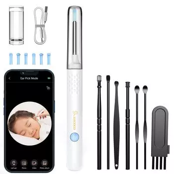 VITCOCO Earpick Camera 1920P Earpick Camera с ультратонким объективом Earscope Пылезащитный чехол IP67 Водонепроницаемый Earpick с контролем температуры света 6 светодиодов