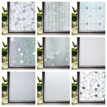 Витражная пленка для окон, защитное стекло, виниловая матовая самоклеящаяся пленка для дома, терморегулирующая тонировка, УФ-защитная наклейка на окно 30x100 cm
