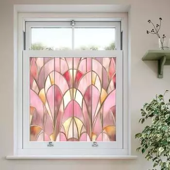 Витражная статическая оконная пленка, защита конфиденциальности, солнцезащитное стекло, водонепроницаемая пленка для покрытия окон в ванной комнате и дома из ПВХ B