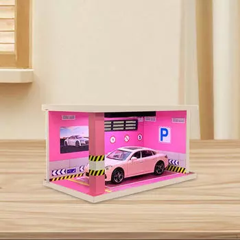 Витрина для 1/32 масштаба модели автомобиля Органайзер для автошоу с подсветкой, имитация парковки